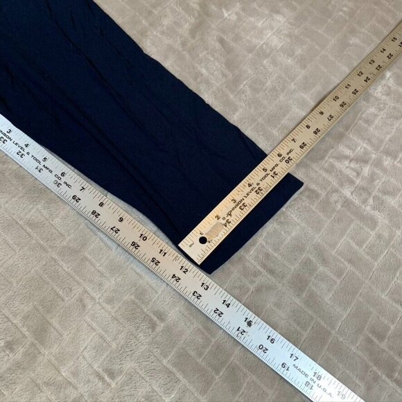 Chicos Womens XL T Shirt Dark Navy Blue 3/4 Sleeve V Neck Rayon Blend Stretch - Picture 8 of 9